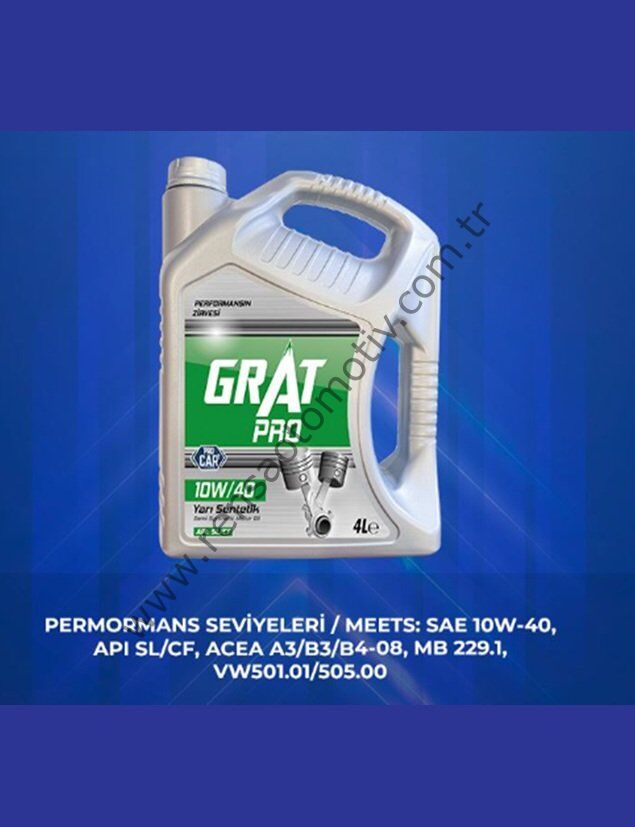 MOTOR YAĞI 10W40 YARI SENTETIK 4 LİTRE API SL / CF