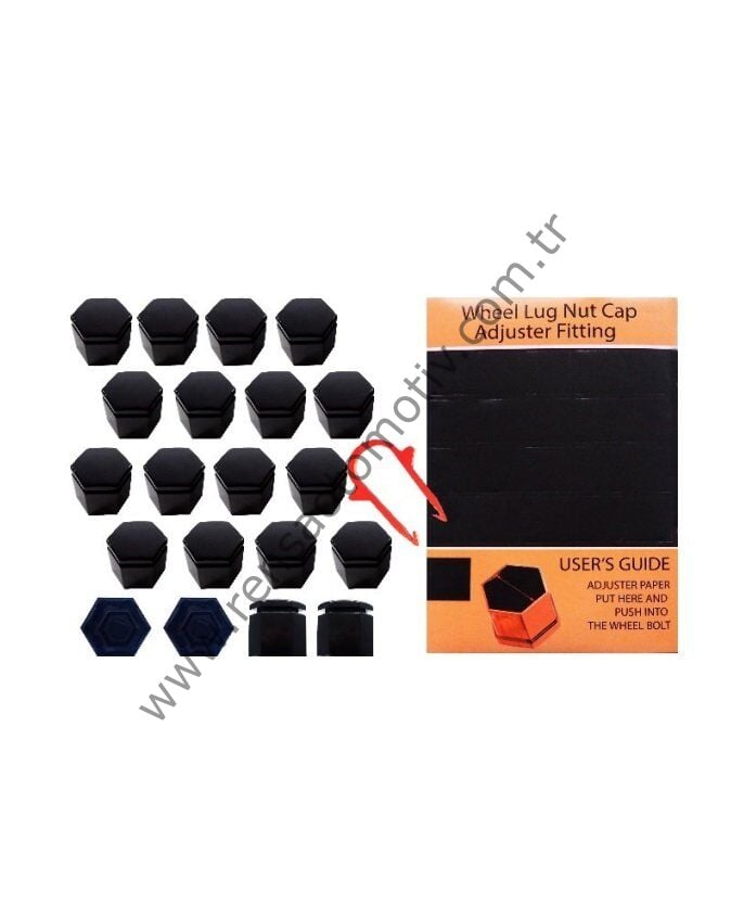 BİJON KAPAĞI SİYAH RENK Q22mm 20 ADET TAKIM