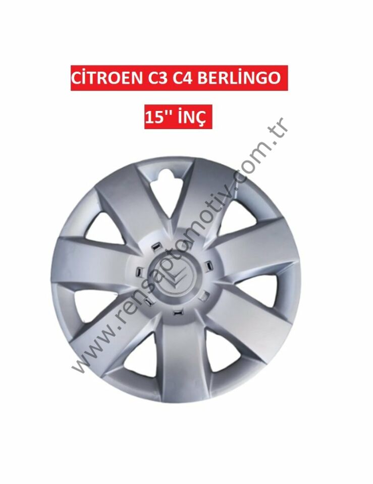 JANT KAPAK 15'' inç TAKIM (4 ADET) CITROEN C3 C4 BERLİNGO