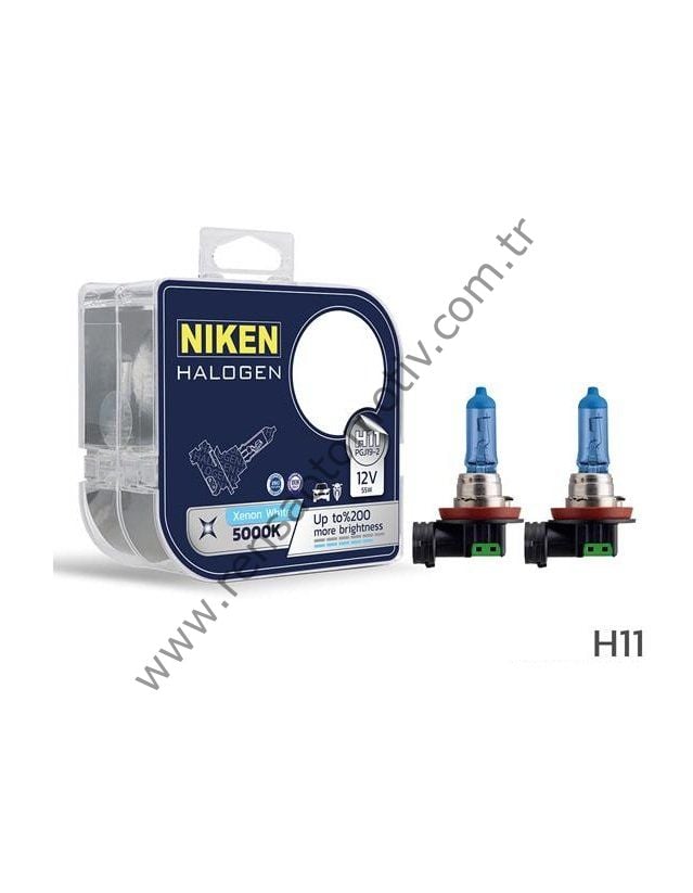 NIKEN 2 ADET TAKIM 12V H11 55W BEYAZ IŞIK AMPUL PG319-2 5000K
