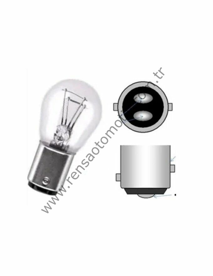 AMPUL ÇİFT DUY ŞAŞI TIRNAK P21/5W BAY15D 12V