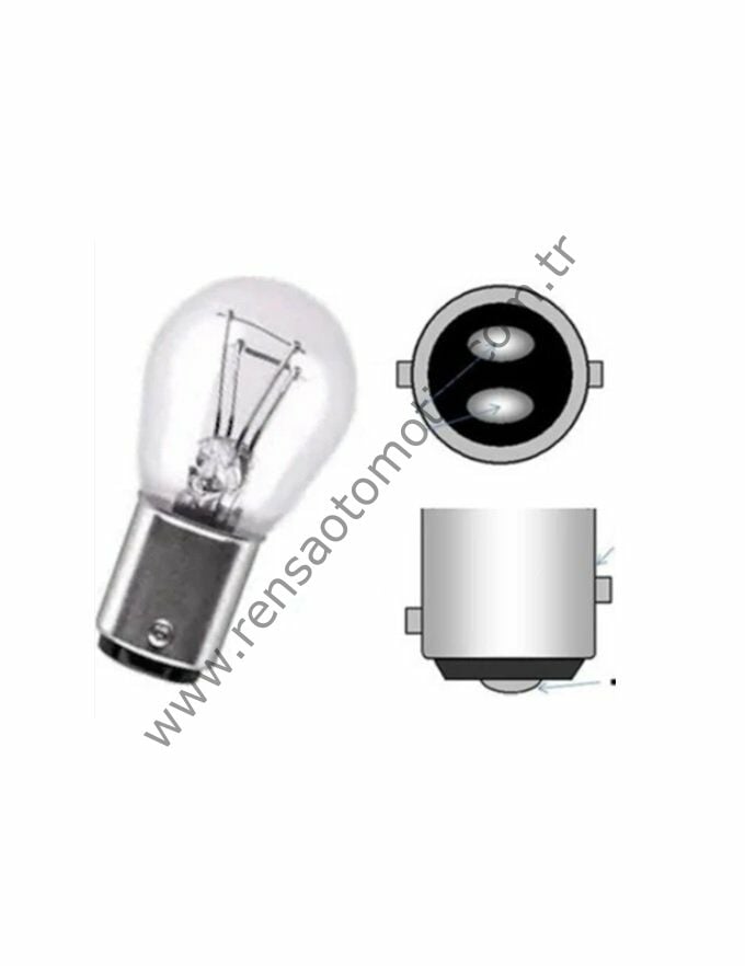 AMPUL ÇİFT DUY ŞAŞI TIRNAK P21/5W BAY15D 12V
