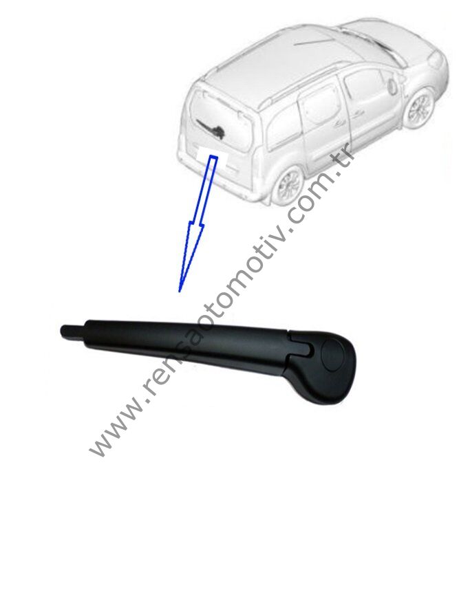 ARKA SİLECEK KOLU TEK KAPI PEUGEOT PARTNER TEPEE 2008- CITROEN BERLINGO III 2008-