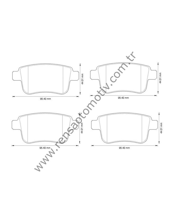 ARKA FREN BALATA RENAULT KANGOO 2008- MERCEDES CITAN 2008-