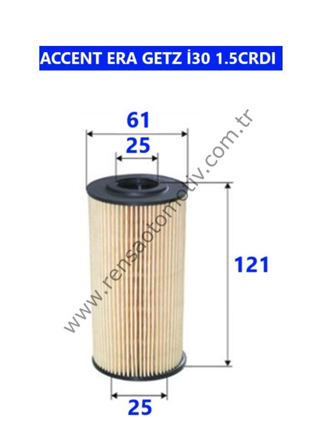 YAĞ FİLTRE UZUN ACCENT ERA 07-11 1.5 CRDI GETZ 06-10 1.5 CRDI İ30 08-11 1.6CRDI MATRIX 05-