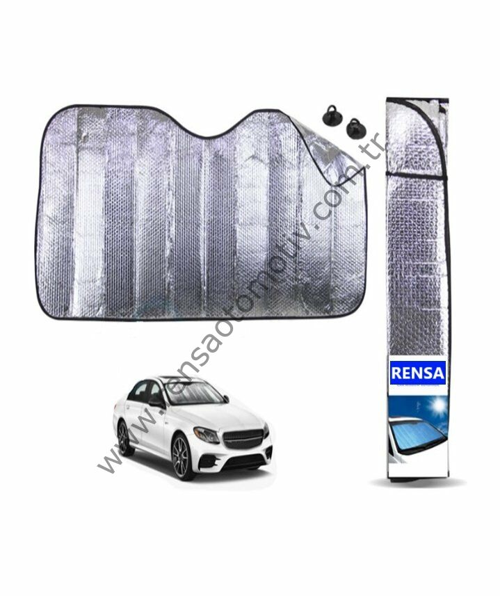 TAKSİ BOY GÜNEŞLİK ELYAF ÖN CAM 60 cm X 130 cm SİLVER (KROM)