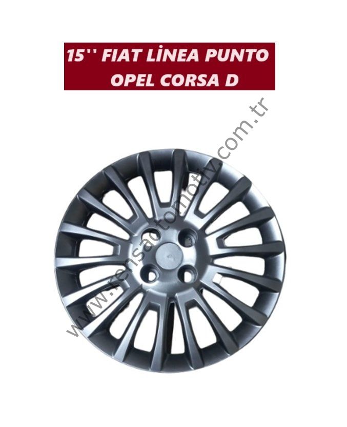 JANT KAPAK 15'' inç TAKIM 1 ADET FIAT LİNEA PUNTO OPEL CORSA D