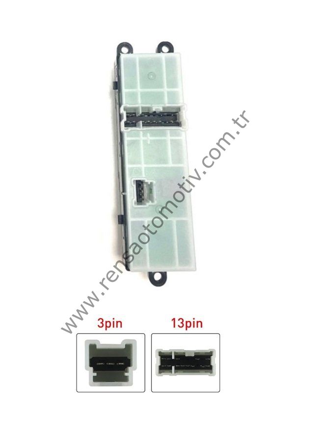 CAM AÇMA ANAHTARI DÖRTLÜ SOL ÖN 16+3 PİN NISSAN QASHQAI NAVARA NOTE PATHFINDER 2005-2015