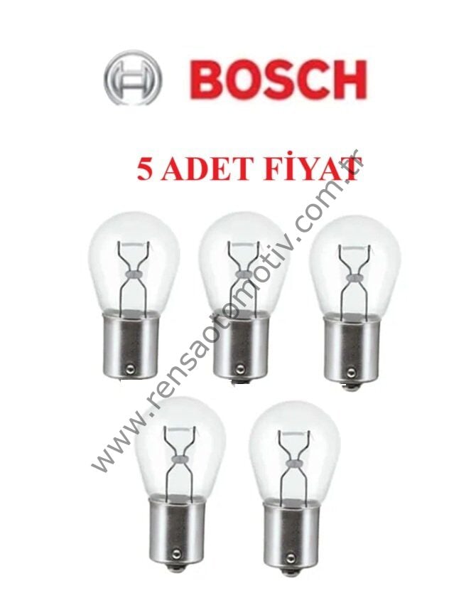 5 ADET STOP SİNYAL VE ARKA SİS LAMBA AMPULÜ HALOJEN TEK DUY ECO 12V H6W 6W