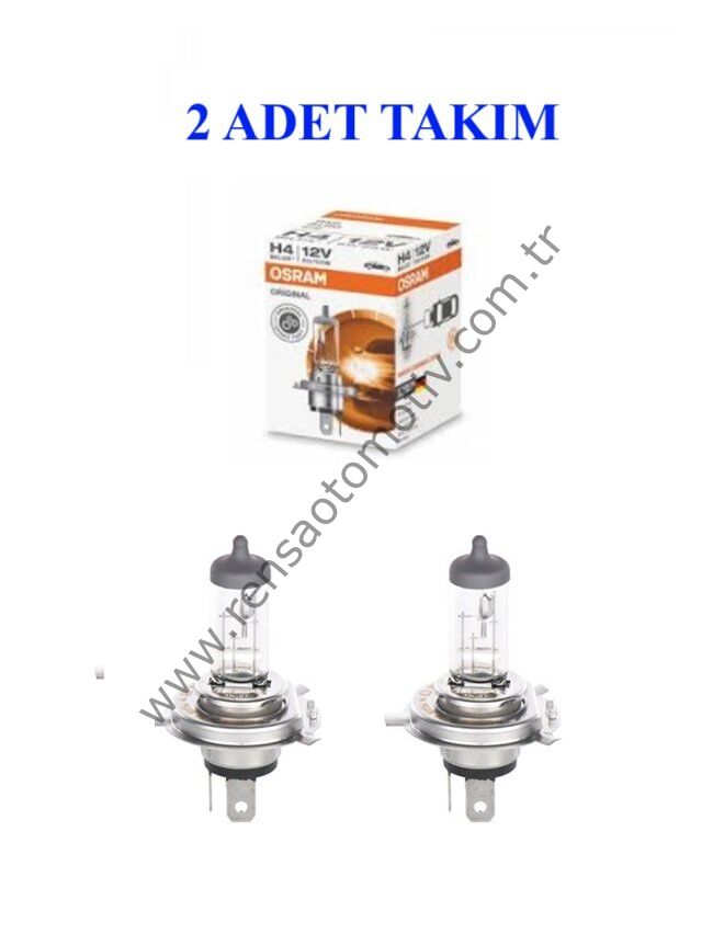 FAR AMPÜLÜ AMPÜL 2 ADET TAKIM 12V H4 60/55W 43T (TIRNAKLI)