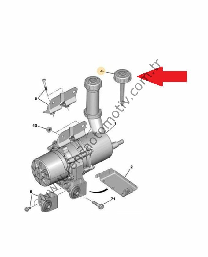 DİREKSİYON POMPA YAĞ KAPAĞI PEUGEOT 307