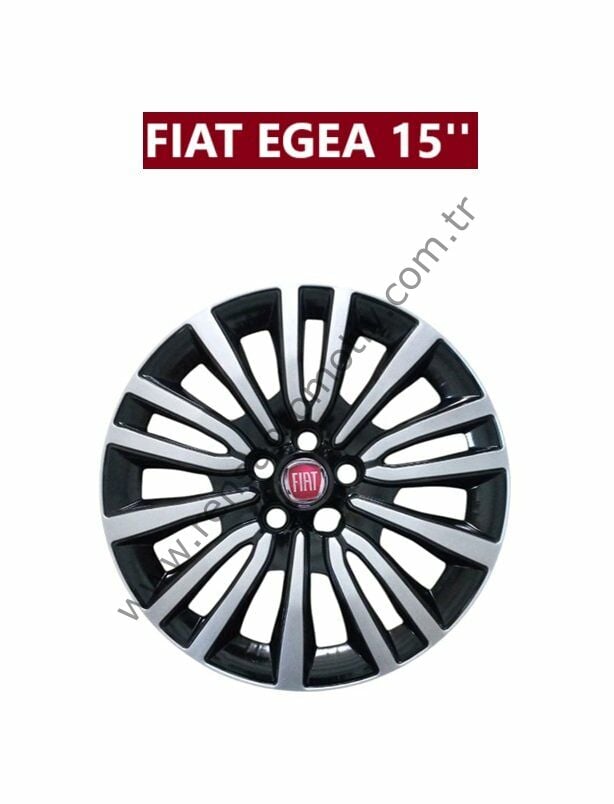 JANT KAPAK 15'' inç 5 BİJON TAKIM 4 ADET SİYAH ve GRİ FIAT EGEA