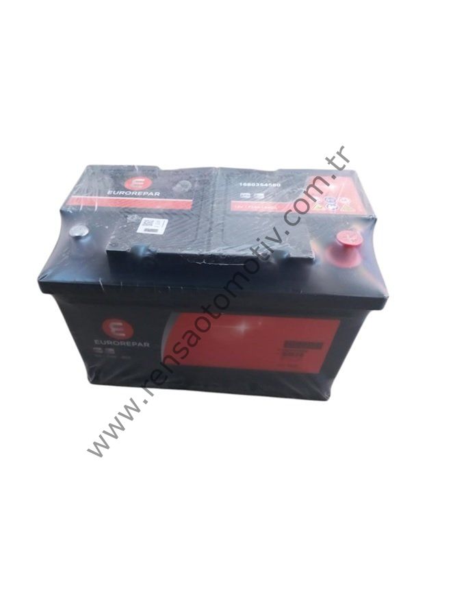 EUROREPAR AKÜ 72 AMPER STANDART 72AH 680A 278X175X175