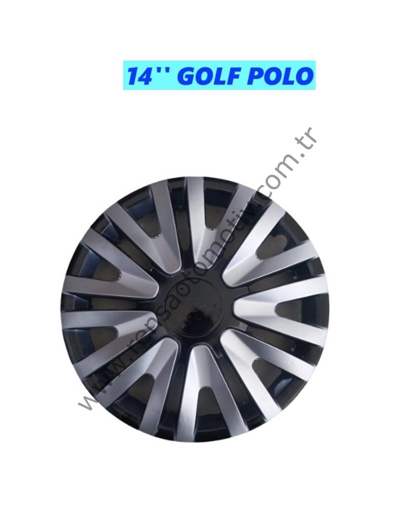 JANT KAPAK GRİ VE SİYAH 14'' inç TAKIM (4 ADET) VOLKSWAGEN GOLF POLO