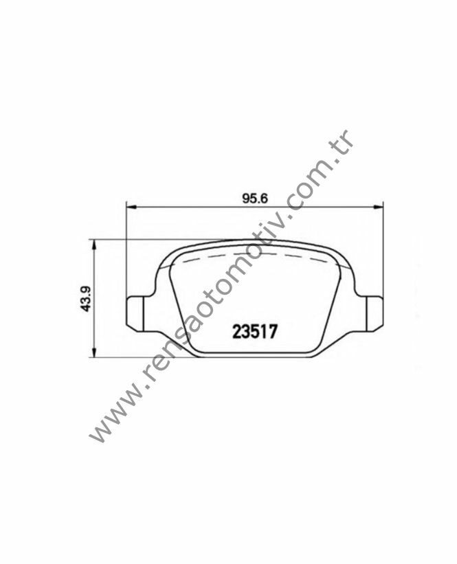 FREN BALATASI ARKA TAKIM 16.50mm FIAT LİNEA  1.4 1.6MJT 07- ALFA ROMEO 147 156 1.6 1.9JTD 2.0