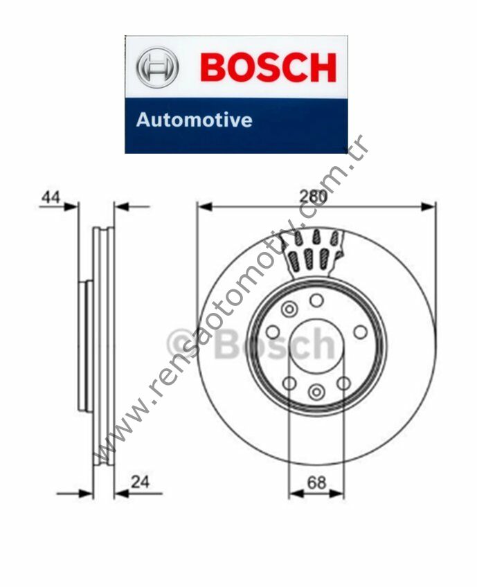 FREN DİSKİ TAKIM ÖN 280mm 5 BJN MEGANE 08- FLUENCE 09- MEGANE IV 16- LAGUNA III DOKKER DUSTER 12-